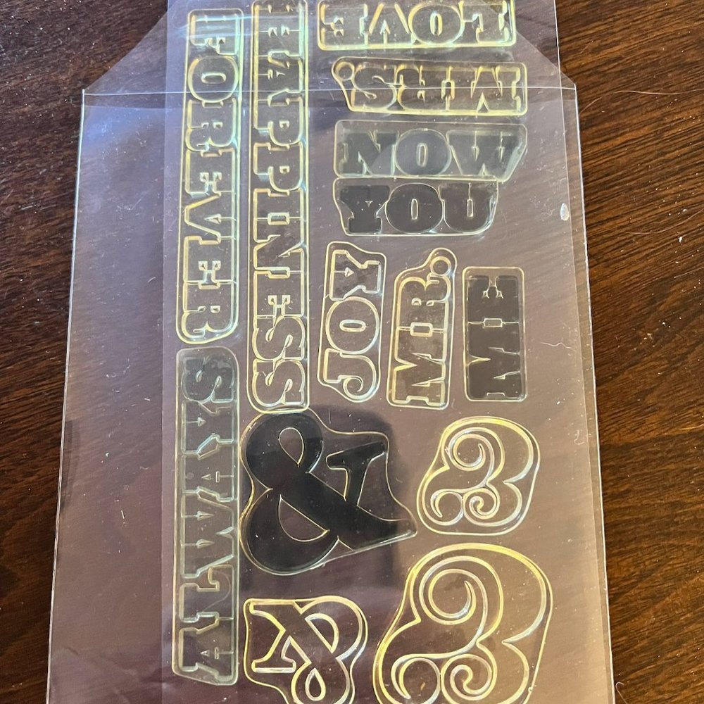Mr & Mrs Clear Acrylic Stamp Set